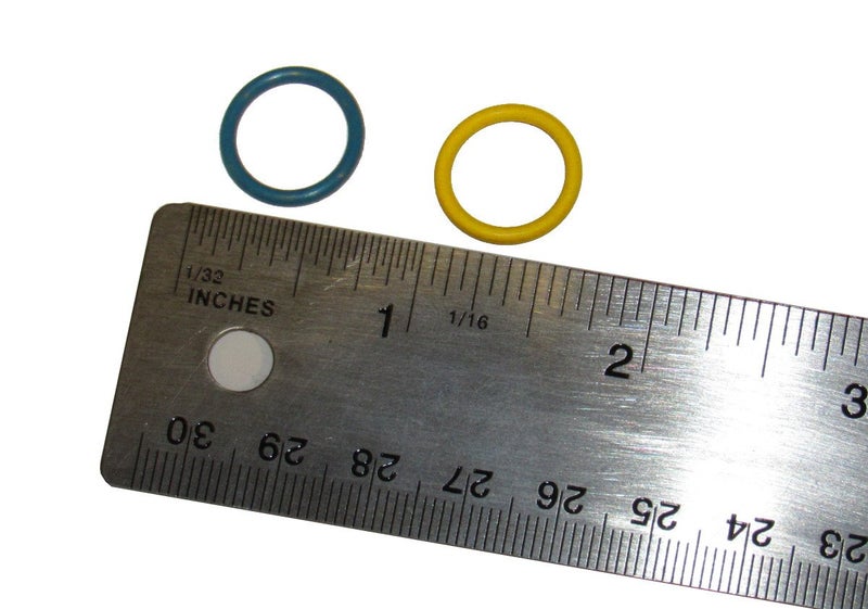 Captain O-Ring (100 Pack) Soft Stitch Ring Markers, Blue & Yellow (Medium Size for Needle Sizes 9-15, Includes 2 Colors, for Knitting/Crochet/etc) - Image 2